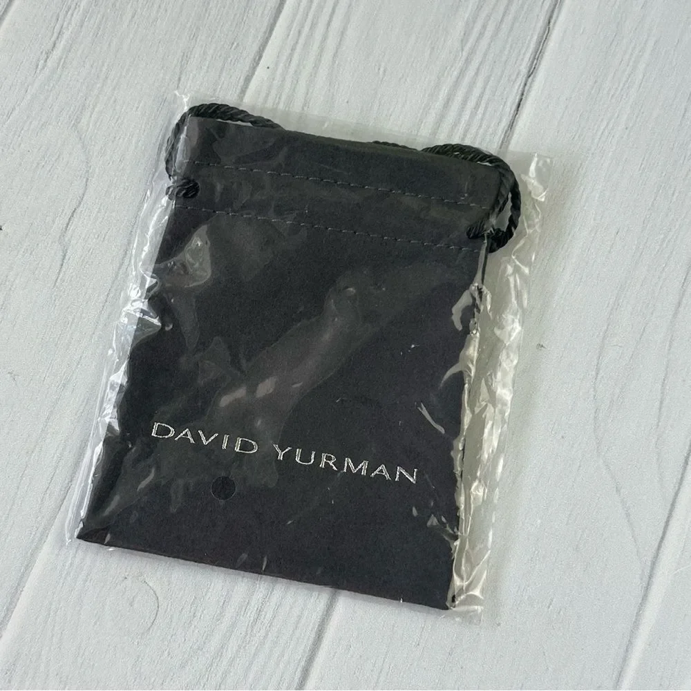 David Yurman Dark Gray Velvet Jewelry Drawstring Pouch Bracelet Storage Bag